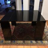 Roche bobois extendable console black lacquered 4 extensions