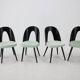 Ensemble de quatre chaises de salle à manger Antonin Suman des années 1960, Tchécoslovaquie