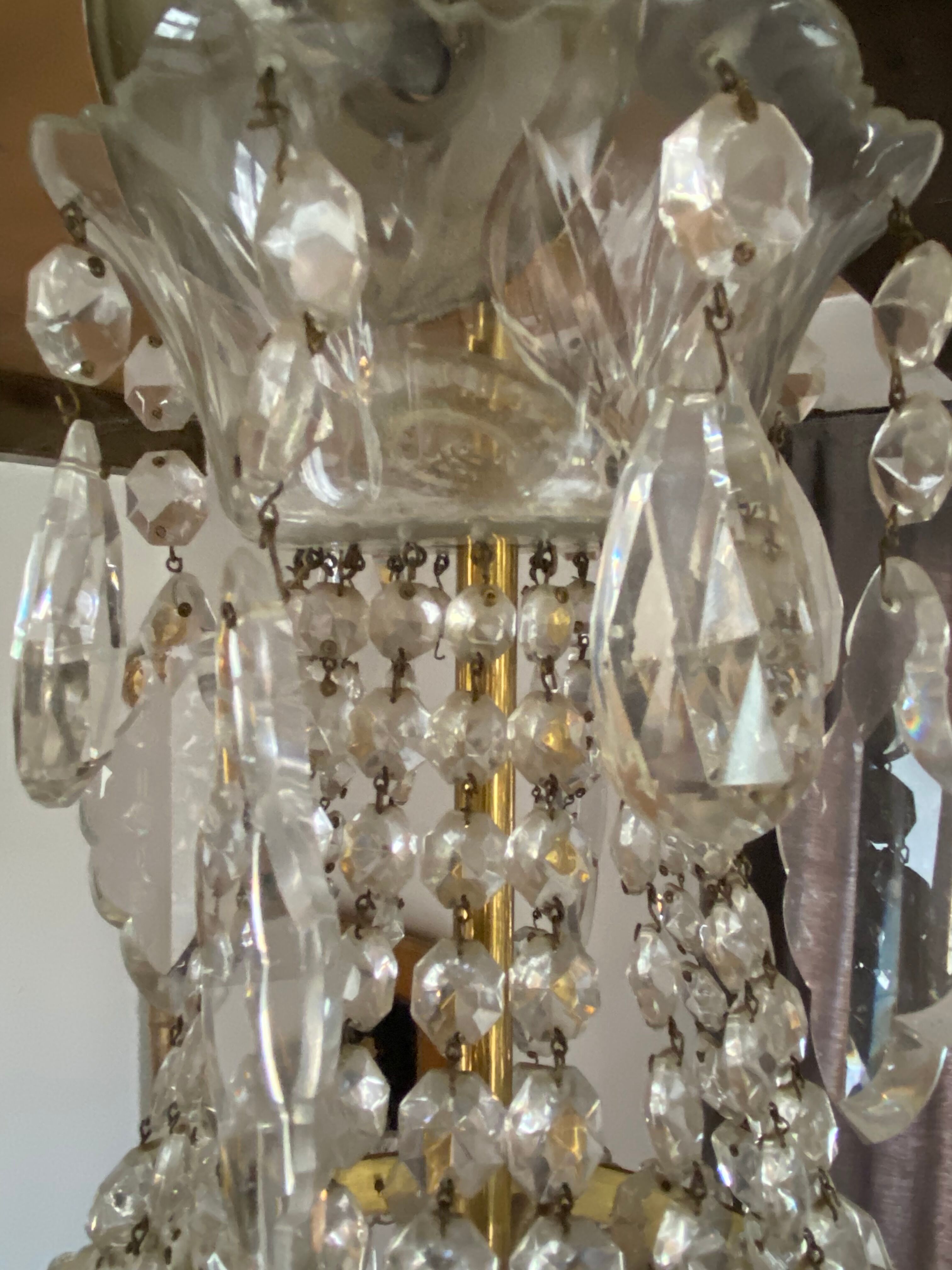 Bohemian crystal hot air balloon chandelier