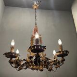Italian tole chandelier, 1940s