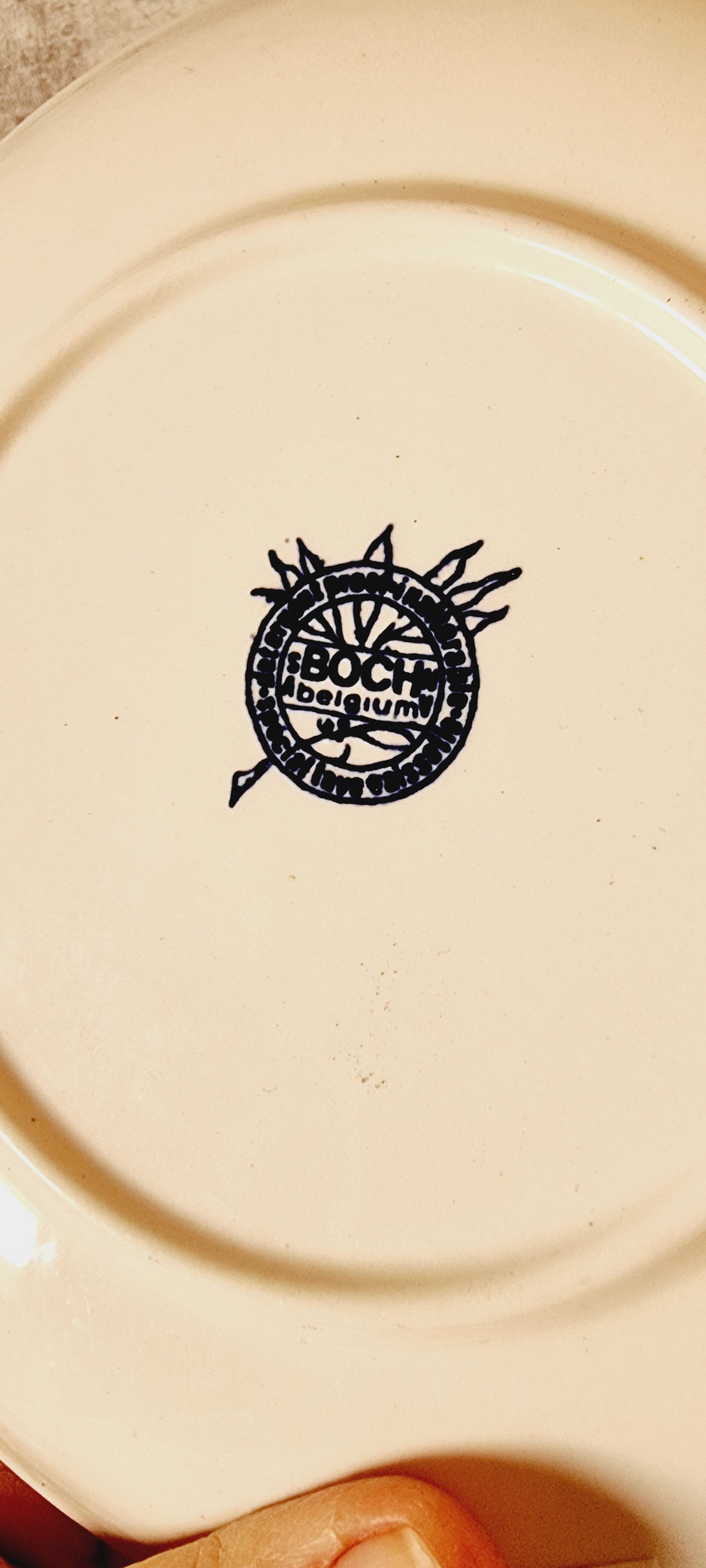 Set of 4 blue and white porcelain plates