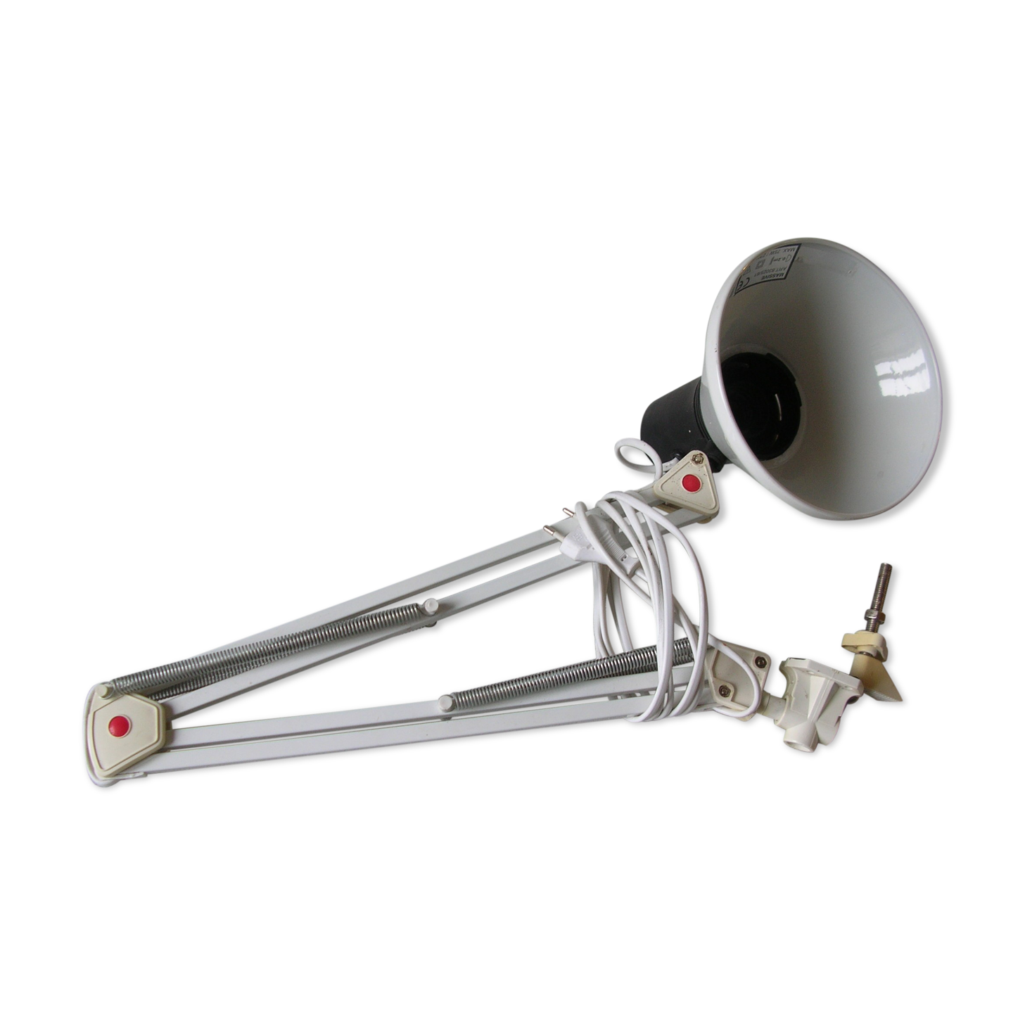 Large articulated lamp Massive architect's desk workshop metal lampshade