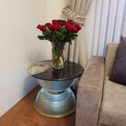 Holophane Gold coffee table in marble