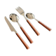 Loro Piana 4-piece mahogany knife and fork set
