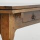 Antique oak dining table from the late 18th century with extendable leaves