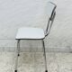 Set of 4 vintage grey chrome Formica kitchen chairs.
