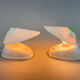 1960s Pair of White Bakelite Table or Wall Lamp, Czechoslovakia