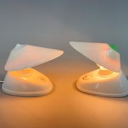 Lampes de table ou murale en bakélite blanche des années 1960, Tchécoslovaquie