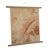 Geography map school map Jura and Massif Central