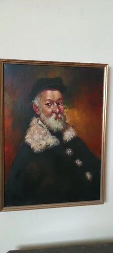 Painting Portrait Woman Signed P. CAPUTO