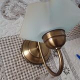 Glass corolla wall light