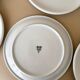Set of 6 Vintage IKEA x Rondo white porcelain hollow dinner plates
