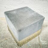 Vintage velvet pouf