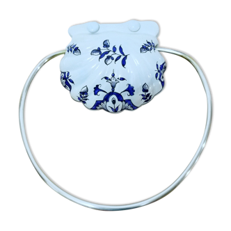 Porte-serviette en faïence vieux Rouen