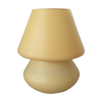 Pale yellow mushroom lamp