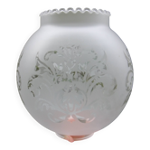 Tulipe globe verre gravé lampe suspension lustre applique