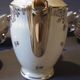 10 cups and tea saucers Limoges porcelain DRB Manufacture decor signed JS