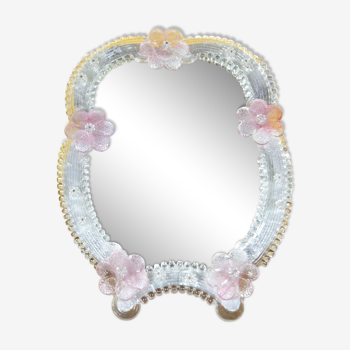 Venetian mirror Ongaro e Fuga Italy, Murano glass mirror, table mirror or wall mirror