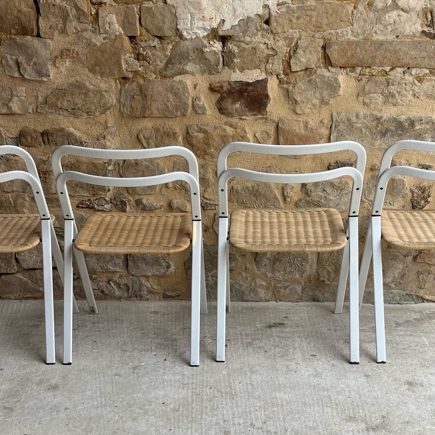 Set of 4 white chairs Giorgio Cattelan