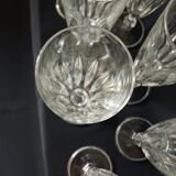 8 antique champagne flutes