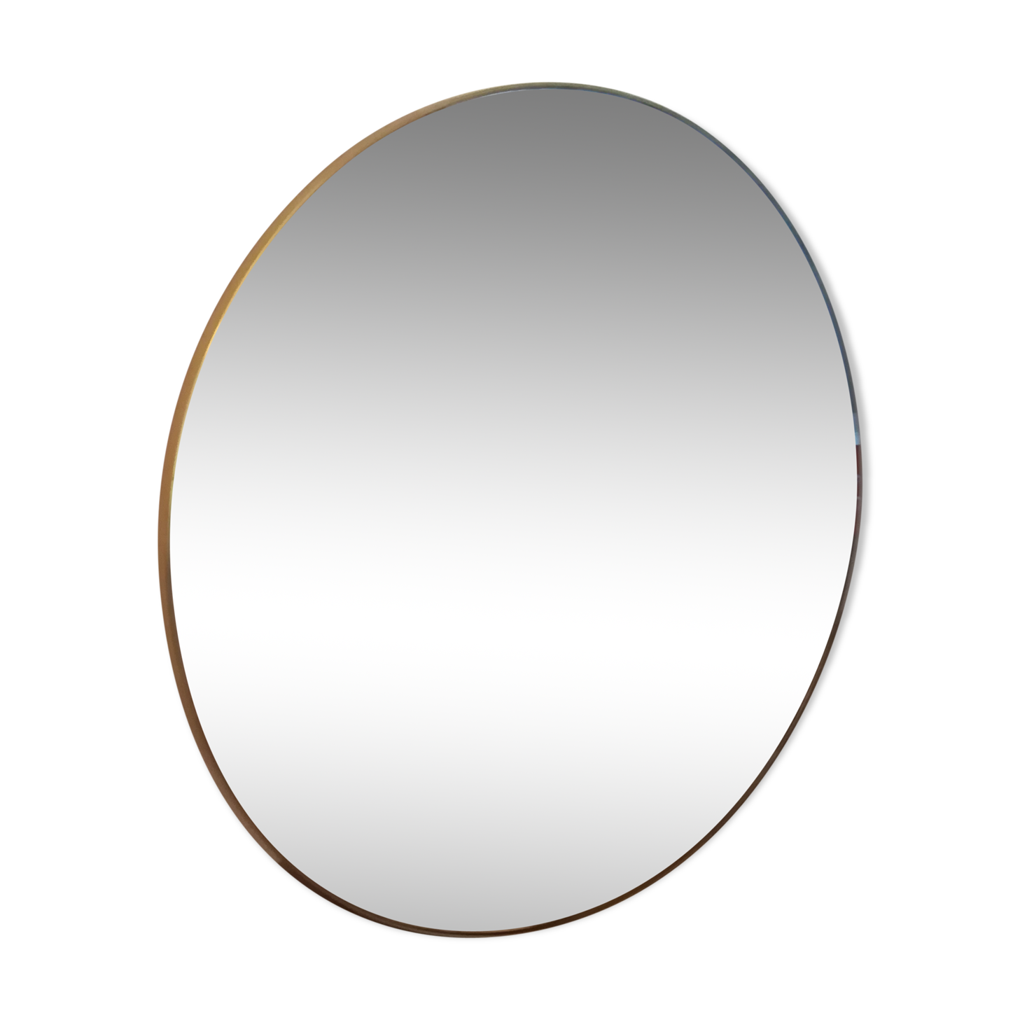 Round brass mirror 70cm