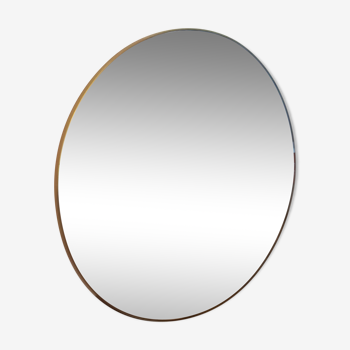 Round brass mirror 70cm