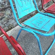 Lot de 6 chaises vintage JYM, meubles sièges industriels