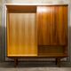 Scandinavian teak cabinet 4 doors 2+1 drawers wardrobe 1960