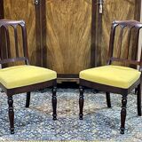 Paire de chaises françaises en acajou fin XIXème
