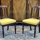 Pair of French mahogany chairs late 19th century