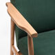 Fauteuil B-7727 polonais en velours vert années 1970.