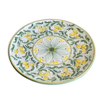 Plate, dish Falcone Cartagirone Italy lemon patterns