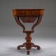 Table de couture Biedermeier en acajou, 1850
