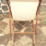 Transat avec extension chaise longue, en bois et tissu
