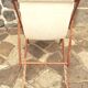 Deckchair with extension chaise longue, in wood and fabric