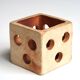 Ceramic cube candle holder by Raymonde Leduc, Vallauris, 1960s