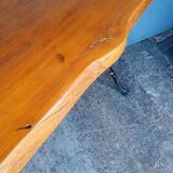 Bistro table with brutalist plane tree top for 4 people.