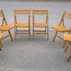 Set of 6 folding chairs 60s
