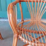 Pair of rattan armchairs