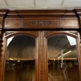 Louis III hunting lodge library in walnut and oak around 1850