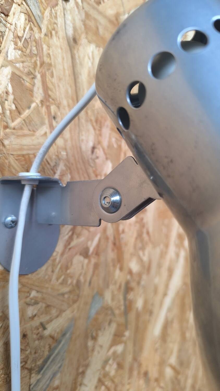 Vintage brushed aluminum wall light