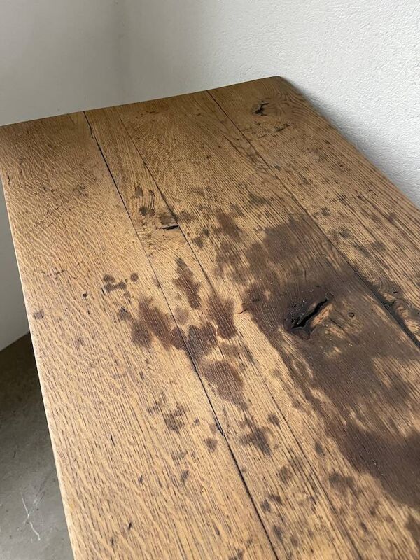 Console table de travail chêne massif 220cm