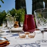 Salière Poivrière en verre moulé Rosaline