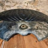 French Art Deco cast iron enamel planter – 1920s–1930s