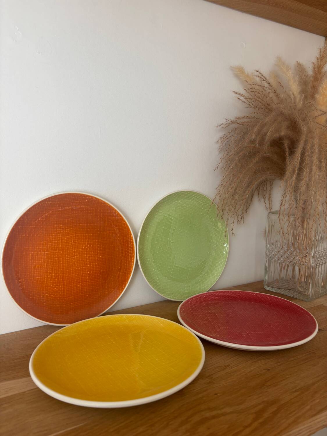 Vintage lot of 4 dessert plates Salins Deauville