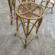4 vintage rattan stools