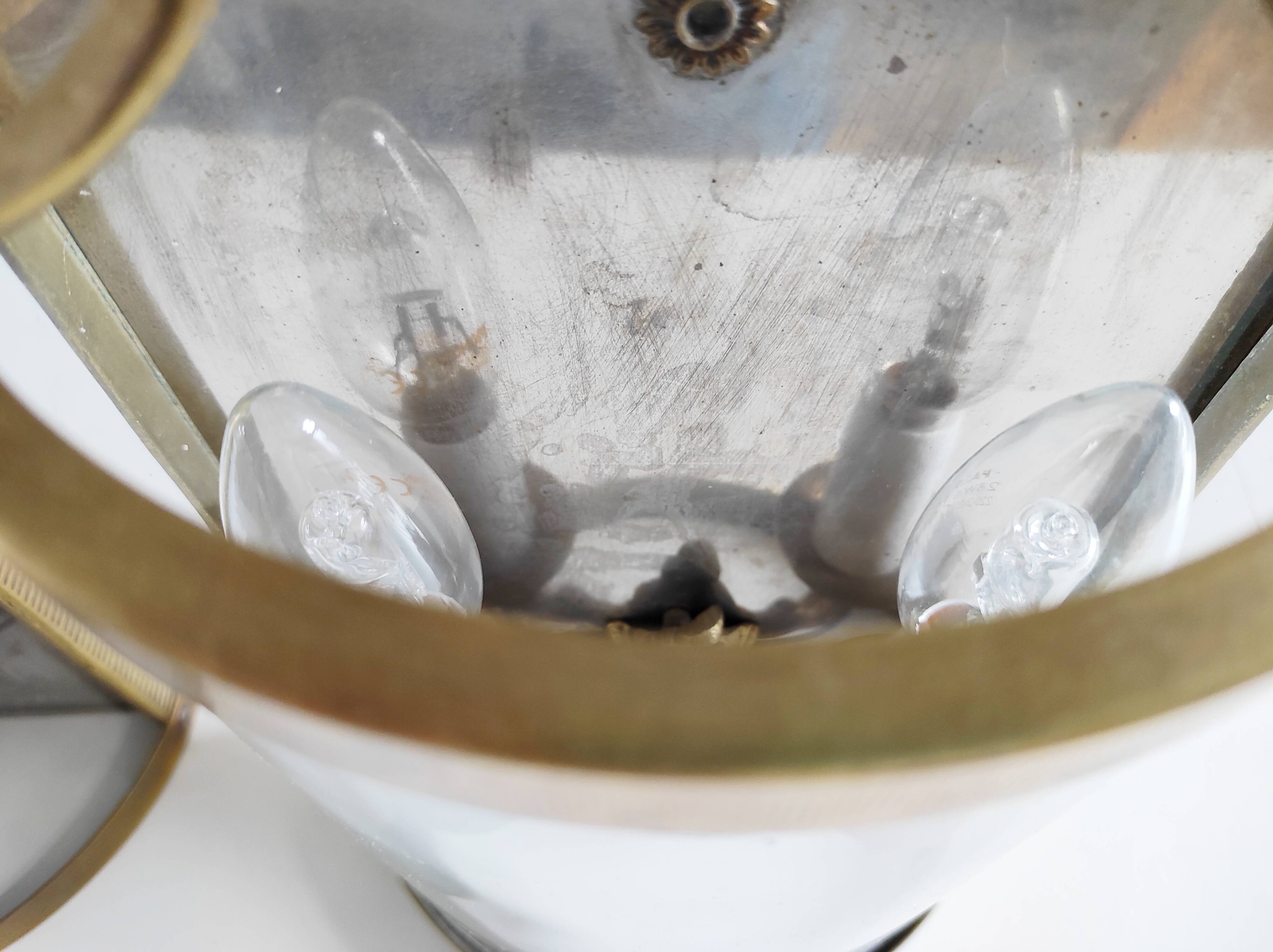 Pair of two-light wall sconces