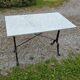 Godin bistro table in cast iron and white marble