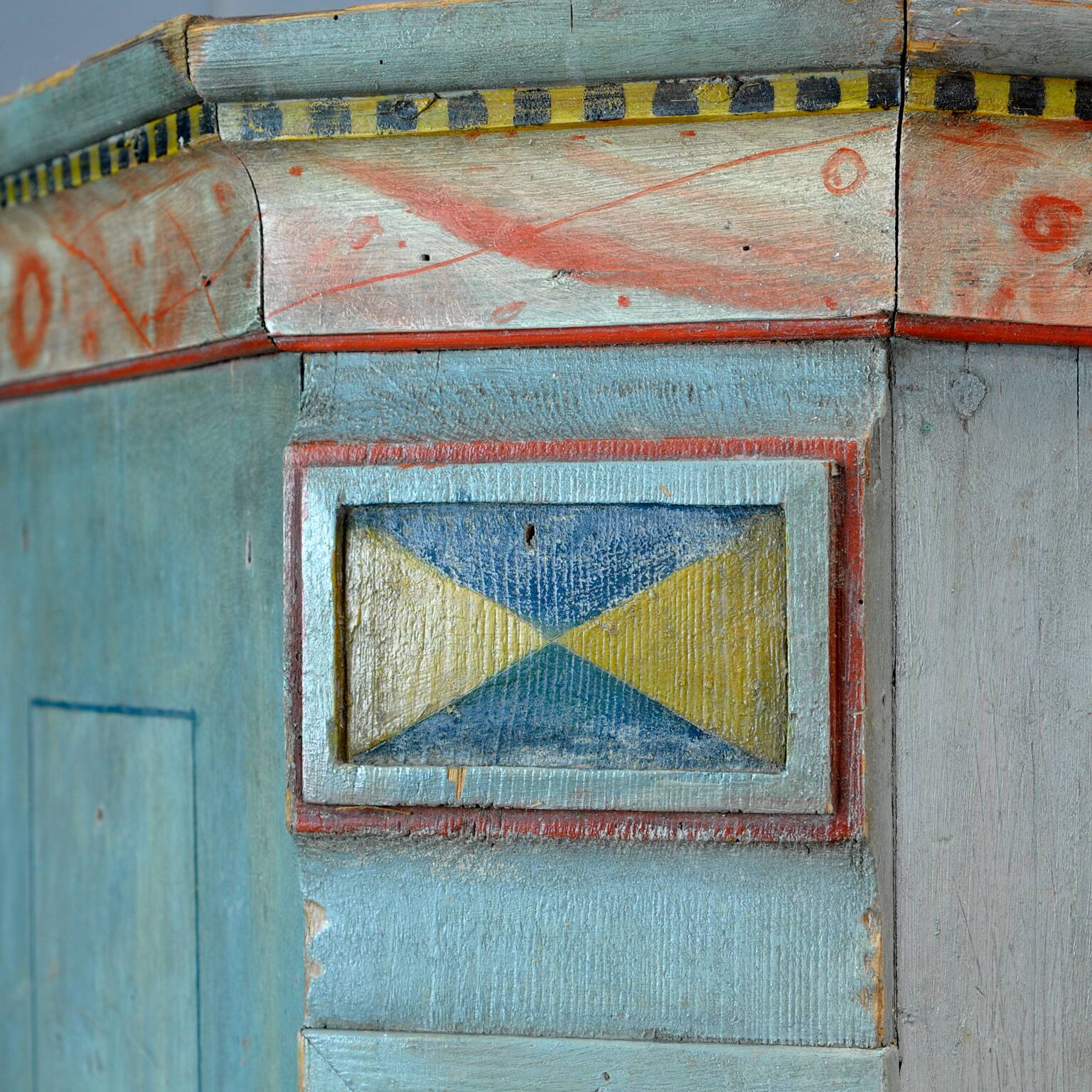 Antique German Hand Painted Cabinet, Anno 1844