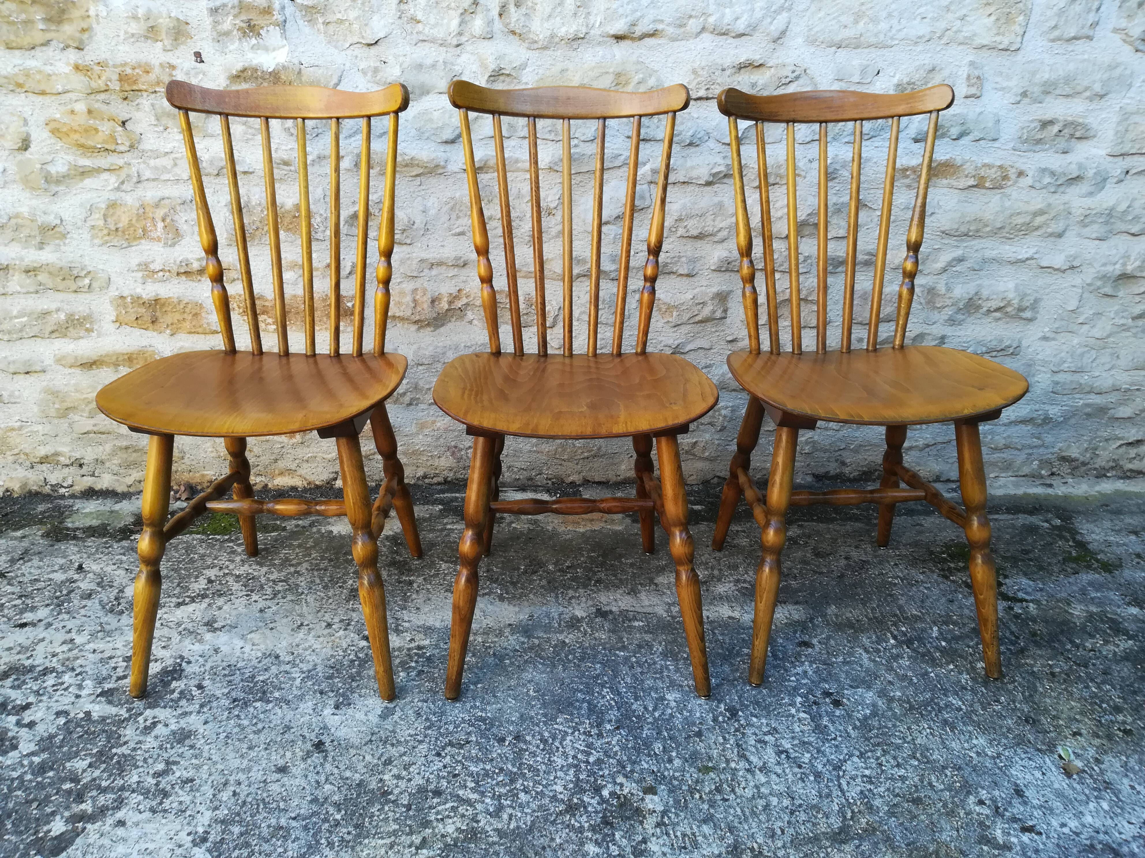 Mismatched bistro chairs